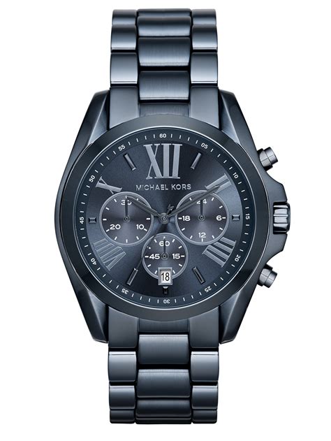 michael kors bradshaw blue face|Michael Kors stainless steel watch.